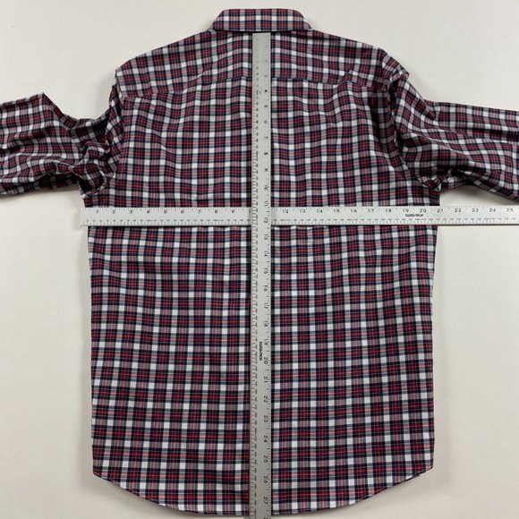 NWOT UNTUCKit Slim Fit Wrinkle Button Down Shirt Mens Medium Plaid Twill Check - Picture 5 of 10